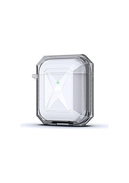 Apple Airpodsşeffaf Geometrik Tasarımlı Airbag-22 Silikon Kılıf