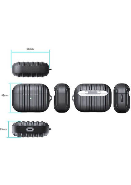 Apple Airpods Pro Bavul Tasarımlı Şık Airbag-21 Silikon Kılıf