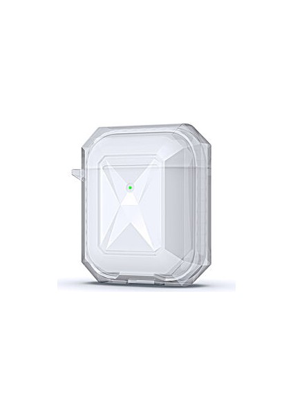 Apple Airpodsşeffaf Geometrik Tasarımlı Airbag-22 Silikon Kılıf