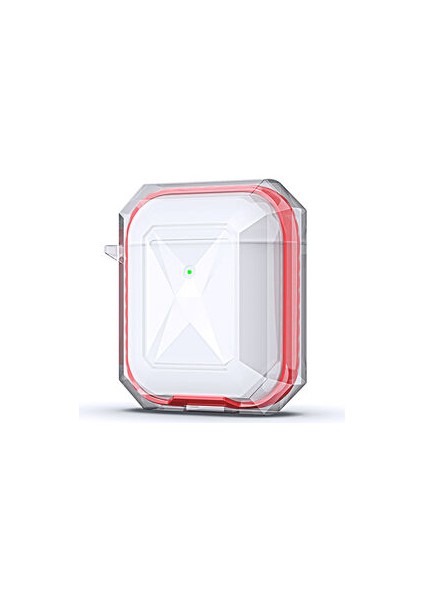 Apple Airpodsşeffaf Geometrik Tasarımlı Airbag-22 Silikon Kılıf