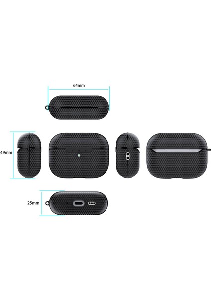 Apple Airpods Pro 2 Bal Peteği Tasarımlı Airbag-31 Kılıf