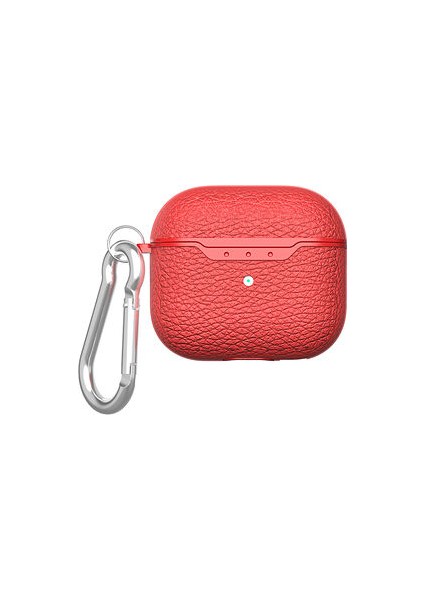 Apple Airpods 3. Nesil Deri Desenli ve Magsafe Destekli Şık Airbag-03 Silikon Kılıf