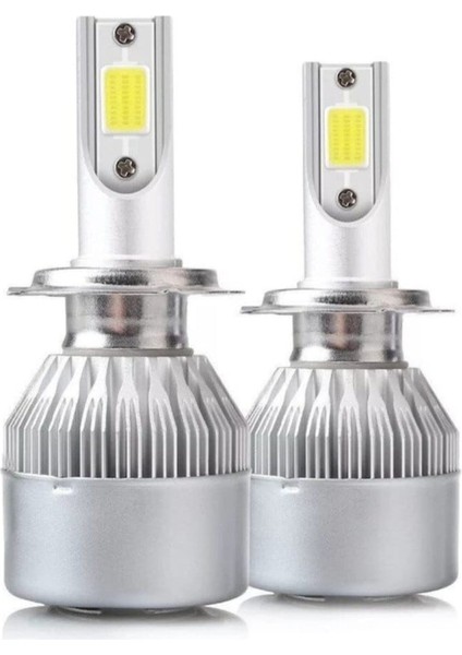 Tofaş H3 Beyaz LED Xenon Sis Farı Ampulu Güçlü Işık Şimşek Etkili Uyumlu 10800 Lümen 60W