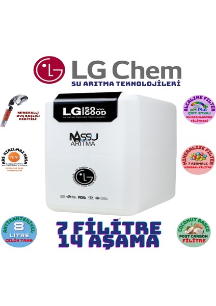 Lg Chem So Good 14 Aşamalı+Duş Başlığı Hediyeli