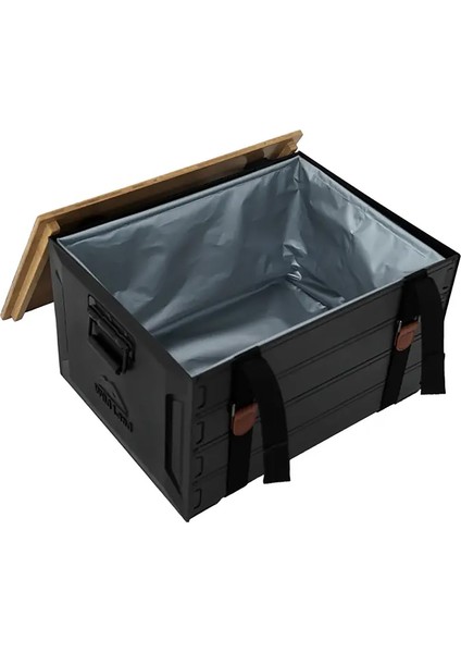 Bambu Kapaklı Alüminyum Katlanır Saklama Kutusu 46L indirimleri