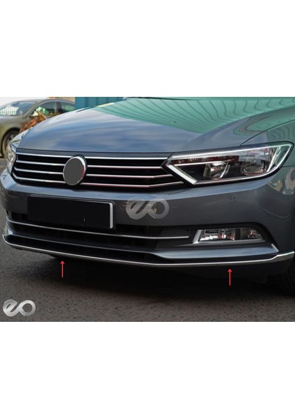 Vw Passat B8 Krom Ön Tampon Çıtası 3 Parça 2014-2019 Arası Pçelik