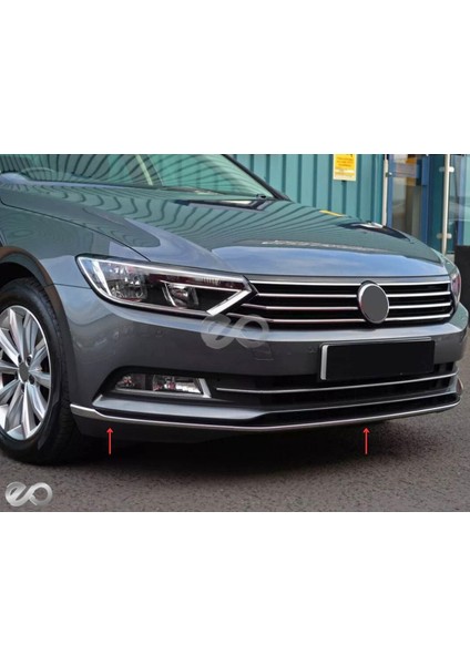 Vw Passat B8 Krom Ön Tampon Çıtası 3 Parça 2014-2019 Arası Pçelik