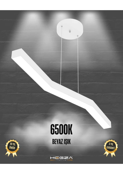 Hegza Lighting Gabbiano (Beyaz Kasa, Beyaz Işık) Ledli Modern Sarkıt LED Avize