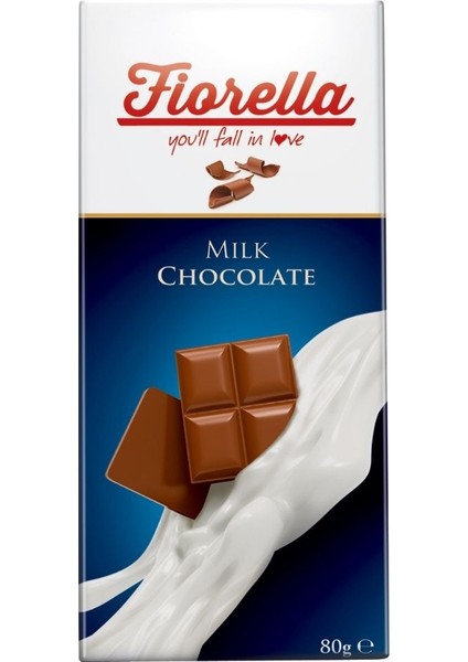 Fiorella Sütlü Çikolata Tablet 80 Gr. 10'lu (1 Kutu) fiyatları