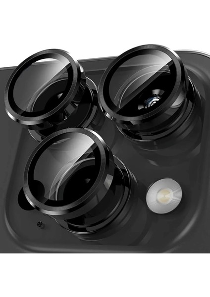 iPhone 15 Pro ve iPhone 15 Pro Max Uyumlu Çizilmeye Dayanıklı Temperli Kamera Lens Koruyucu fiyatları