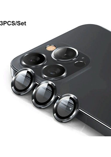 iPhone 15 Pro ve iPhone 15 Pro Max Uyumlu Çizilmeye Dayanıklı Temperli Kamera Lens Koruyucu modelleri