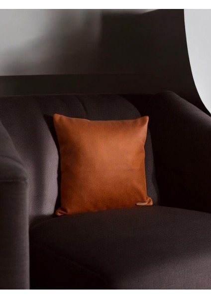 Flat Kare Suni Nubuk Deri Düz Dekoratif Kırlent Kılıfı 40X40 45X45 50X50 modelleri