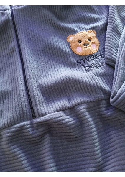 Kadın Fitilli Polar Pijama Takımı