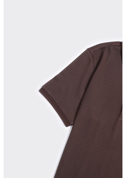 Düğmeli Polo Yaka Kısa Kol Erkek T-Shirt modelleri