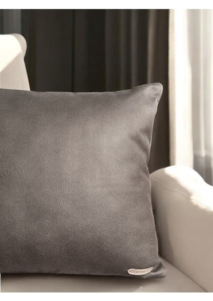 Flat Serisi Kare Suni Nubuk Deri Düz Kırlent Kılıfı 40x40 / 45x45 / 50x50cm indirimleri