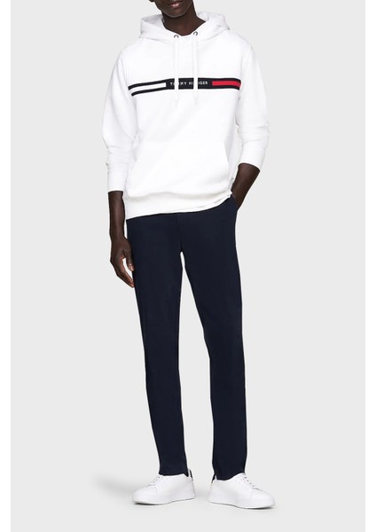 Pamuk Karışımlı Regular Fit Kanguru Cepli Kapüşonlu Sweat Erkek Sweat MW0MW37361 Ybr