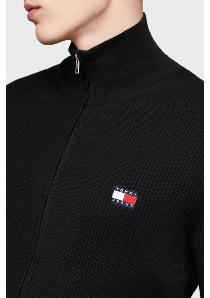 Yün Karışımlı Slim Fit Dik Yaka Fermuarlı Sweat Erkek Sweat DM0DM19435 Bds fırsatları