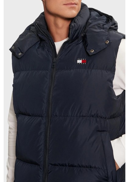 Kuş Tüyü Dolgulu Regular Fit Çıkarılabilir Kapüşonlu Şişme Yelek Erkek Yelek DM0DM19538 C1G fırsatları