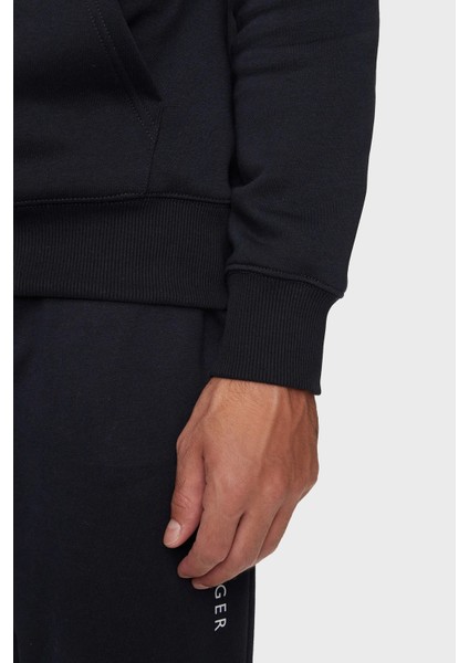 Pamuk Karışımlı Regular Fit Kanguru Cepli Kapüşonlu Sweat Erkek Sweat MW0MW37361 Dw5 indirimleri