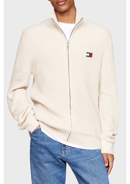 Yün Karışımlı Slim Fit Dik Yaka Fermuarlı Sweat Erkek Sweat DM0DM19435 Acg