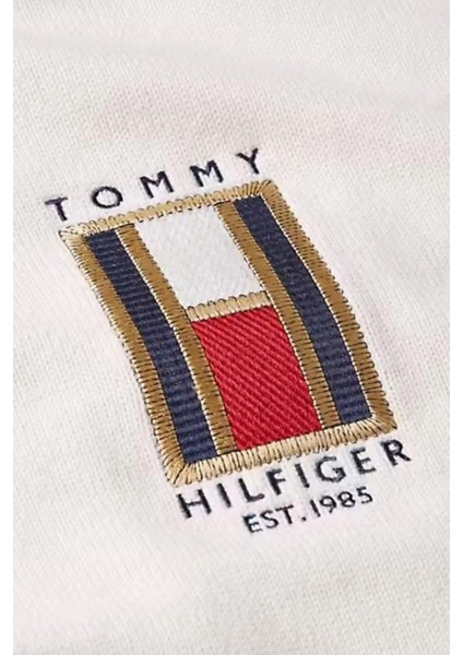 Tommy Hilfiger Pamuklu Regular Fit Bisiklet Yaka Logo Işlemeli Kazak Erkek Kazak MW0MW36529 Ybı