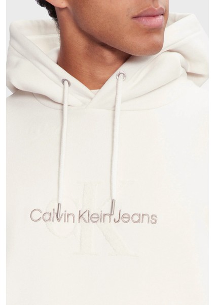 Logo Nakışlı Regular Fit Kapüşonlu Sweat J30J326637YBI Erkek Sweat J30J326637 Ybı