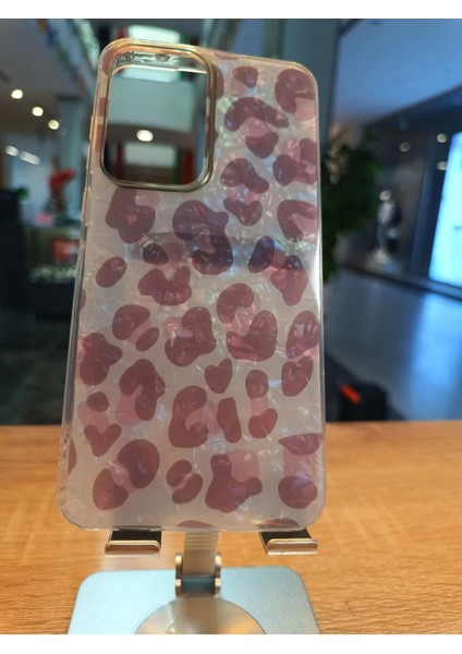 Samsung Galaxy A55 Leopar Desen Hologramlı Kılıf Darbe Korumalı Kapak