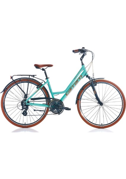 28J Carraro Elıte 805 V Şehir Bisikleti - Mat Turkuaz Kahve Bakır - 43 Kadro