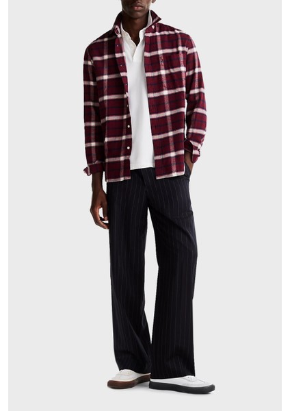 Pamuklu Regular Fit Ekoseli Gömlek Erkek Gömlek MW0MW36842 0qj