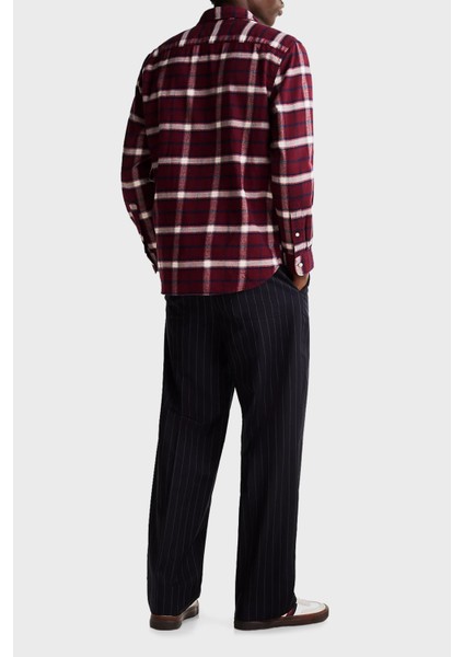 Pamuklu Regular Fit Ekoseli Gömlek Erkek Gömlek MW0MW36842 0qj fiyatları