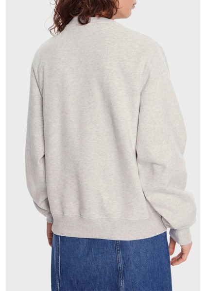 Logo Işlemeli Pamuklu Comfort Fit Bisiklet Yaka Sweat J20J224652P6G Bayan Sweat J20J224652 P6G fiyatları