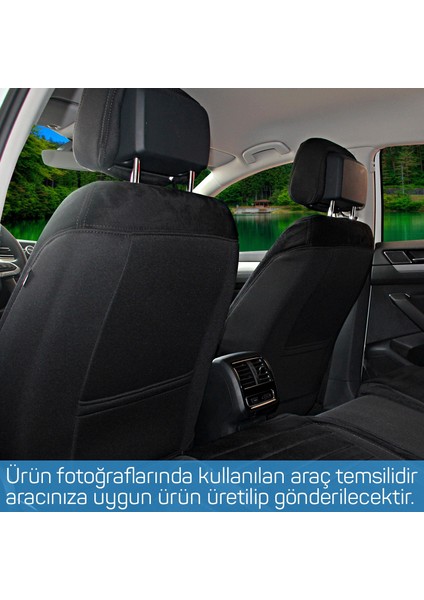 Aok - Volkswagen Passat B7 2010-2014 Comfortline Özel Dikim Oto Koltuk Kılıfı, Taytüyü,siyah / Siyah