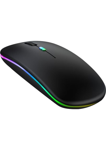 RGB-100F Rgb Işıklı, Efektli, Silent-Sessiz,rf Kablosuz, Bluetooth Mouse - Siyah