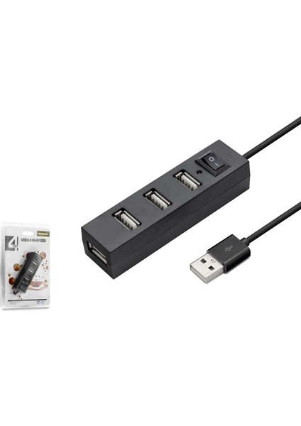 HDX-7003 USB Hub 2.0 Çoklayıcı Anahtarlı 4 Port