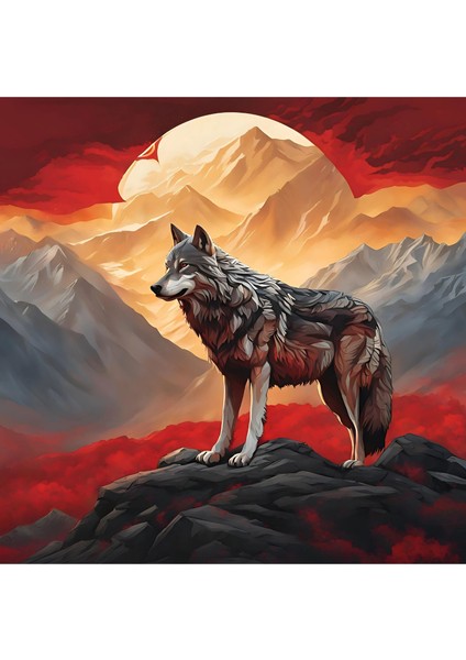 Asil Kurt 20 50X50CM Çerçevesiz Karton Tablo