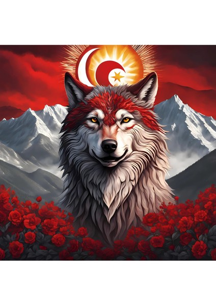 Asil Kurt 24 50X50CM Çerçevesiz Karton Tablo