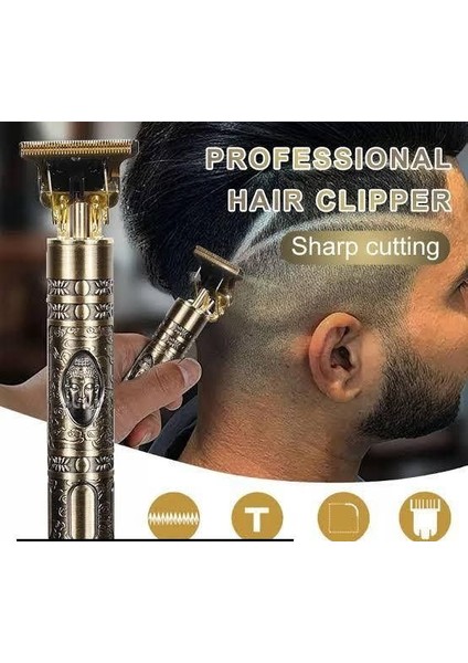 Vintage T9 Profesyonel USB Şarjlı Elektrikli Saç Kesme Makinesi Kesme Makinesi (Yurt Dışından) fiyatları