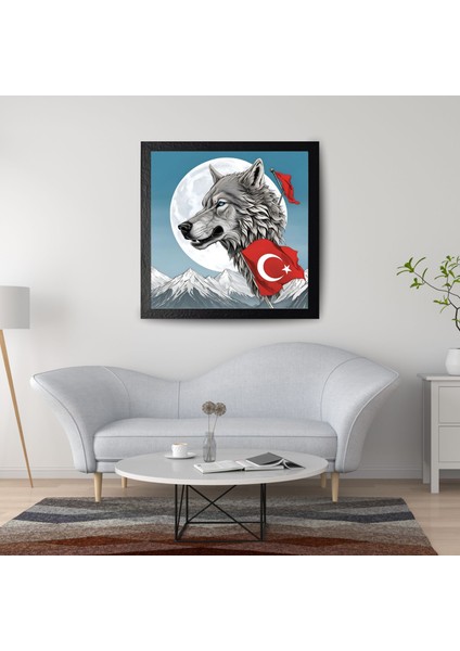 Asil Kurt 18 50X50CM Çerçevesiz Karton Tablo