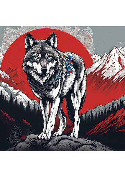 Asil Kurt 28 50X50CM Çerçevesiz Karton Tablo
