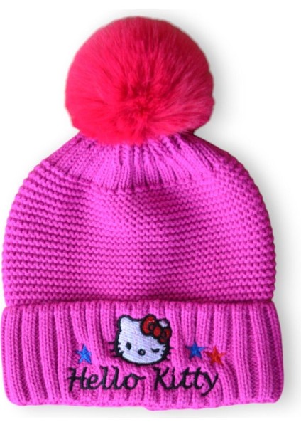 Hello Kitty Çocuk Atkı Bere Takımı - Çocuk Atkı Bere Set