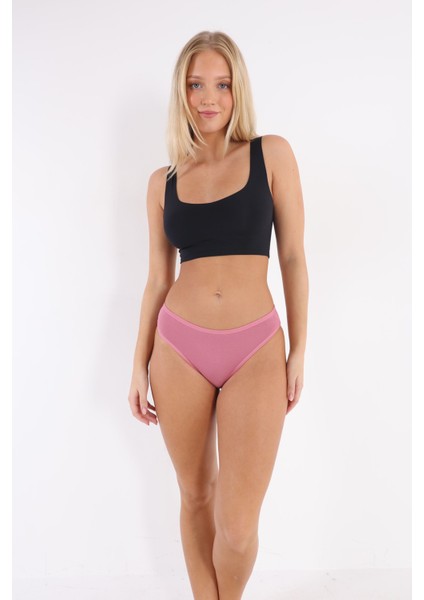 3'lü Adet Pamuklu Bayan Bikini