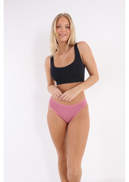 3'lü Adet Pamuklu Bayan Bikini