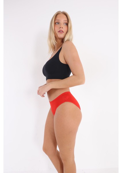 3'lü Adet Pamuklu Bayan Bikini