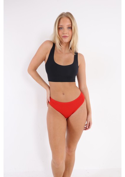 3'lü Adet Pamuklu Bayan Bikini