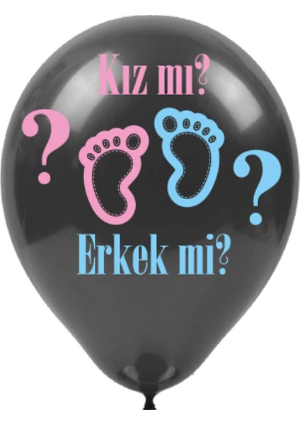 Balon Diyarı 10 Adet Kız Mı Erkek Mi Cinsiyet Balonu - Patlatmalı Konfeti Balon, Gender Reveal Partisi Için Balon