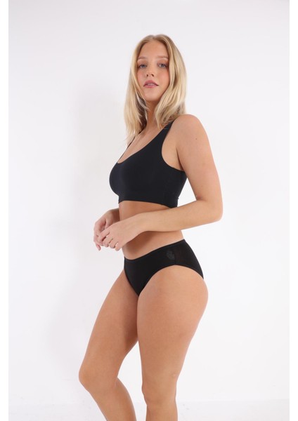 3'lü Adet Pamuklu Bayan Bikini