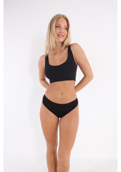 3'lü Adet Pamuklu Bayan Bikini