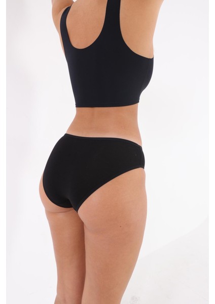 3'lü Adet Pamuklu Bayan Bikini