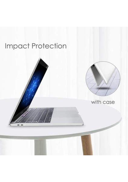 Apple MacBook Pro 14 M4 Çipli 2024 Darbelere Dayanıklı Ön Arka Clear Parlak Kapak Kılıf A3112 A3185 A3401