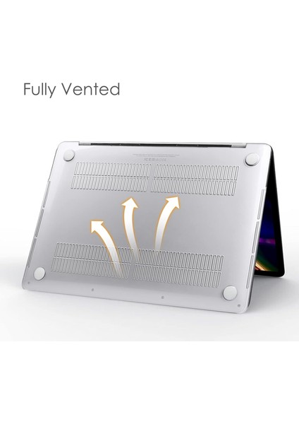 Apple MacBook Pro 14 M4 Çipli 2024 Darbelere Dayanıklı Ön Arka Clear Parlak Kapak Kılıf A3112 A3185 A3401